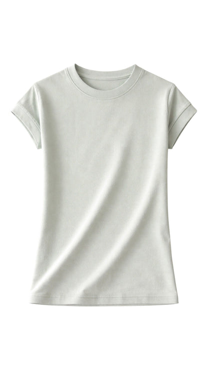 T-Shirt con Collo O e Maniche Corte in Cotone Mercerizzato | Ideale per Uso Quotidiano