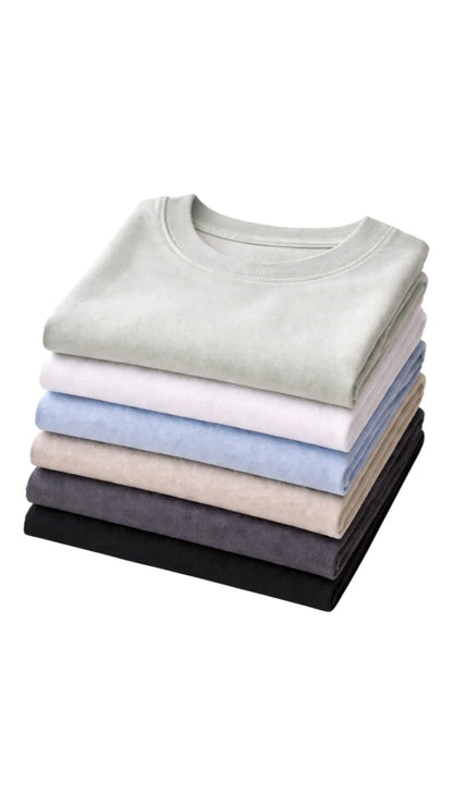 T-Shirt con Collo O e Maniche Corte in Cotone Mercerizzato | Ideale per Uso Quotidiano