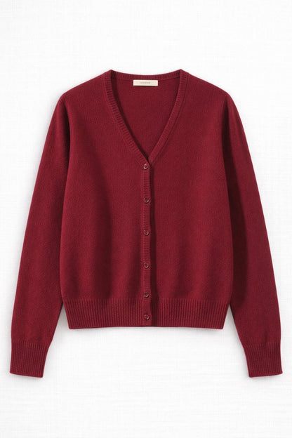 Cardigan con Bottoni e Scollatura V in Cashmere | Ideale per la Mezza Stagione