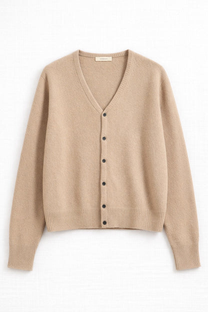 Cardigan con Bottoni e Scollatura V in Cashmere | Ideale per la Mezza Stagione