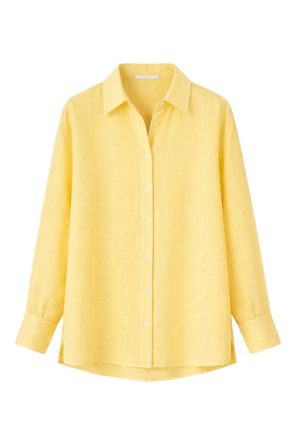 Camicia con Bottoni e Maniche Lunghe in 100% Lino | Ideale per la Stagione Estiva