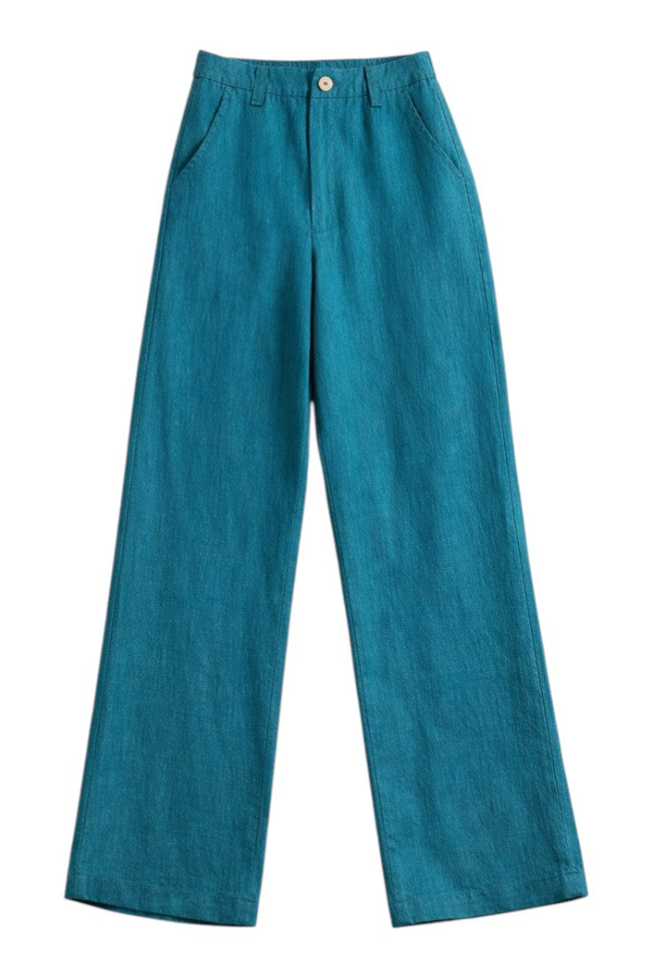 Pantaloni in Lino con Vita Elastica e Vestibilità Ampia | Ideali per Uso Quotidiano e Ufficio