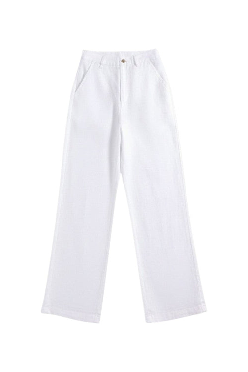 Pantaloni in Lino con Vita Elastica e Vestibilità Ampia | Ideali per Uso Quotidiano e Ufficio