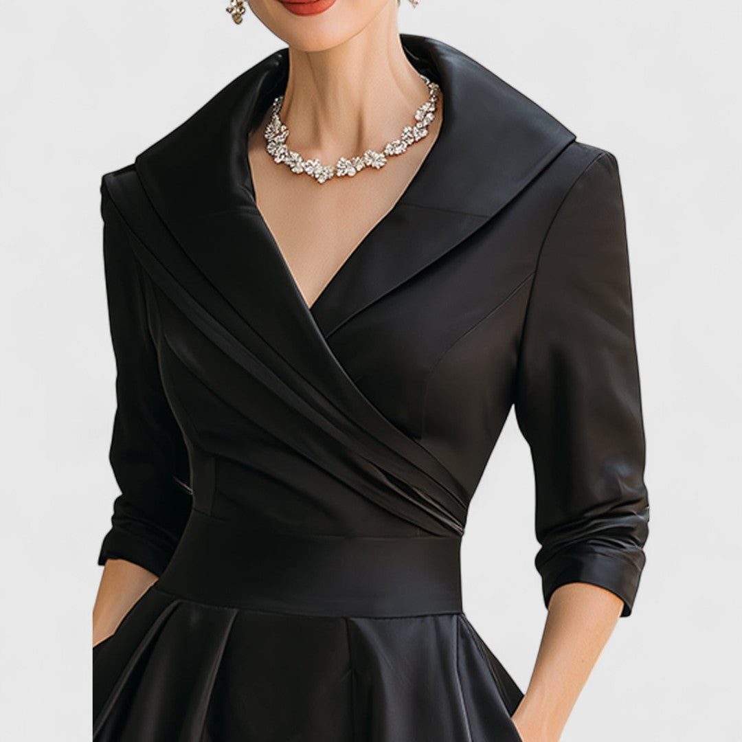 Abito Midi Elegante | Vestibilità Fluida e Finitura Sobria
