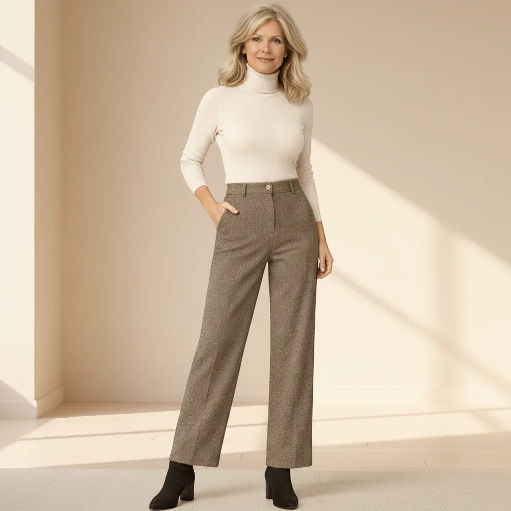Pantaloni in Lana con Taglio Dritto e Vestibilità Regolare | Ideali per la Stagione Invernale