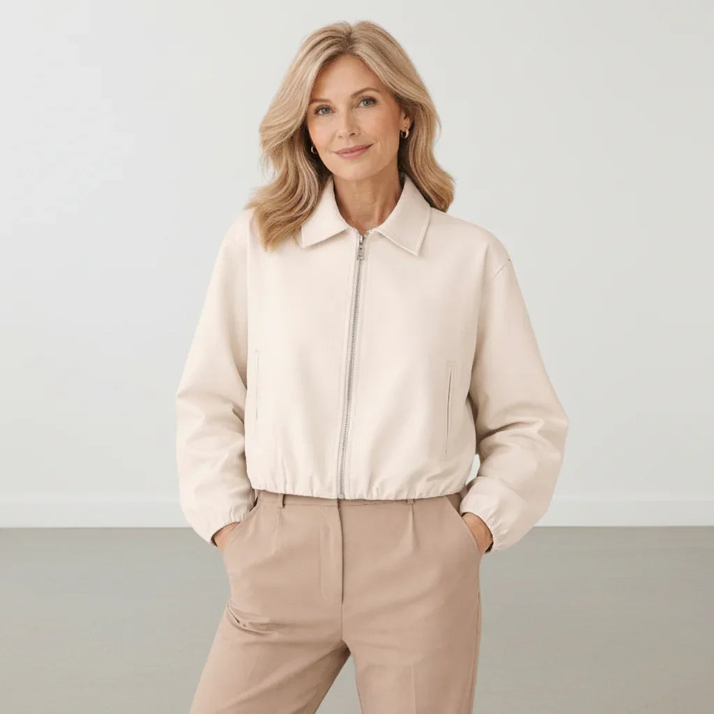 Giacca con Zip e Colletto a Camicia con Vestibilità Regolare | Ideale per Uso Quotidiano