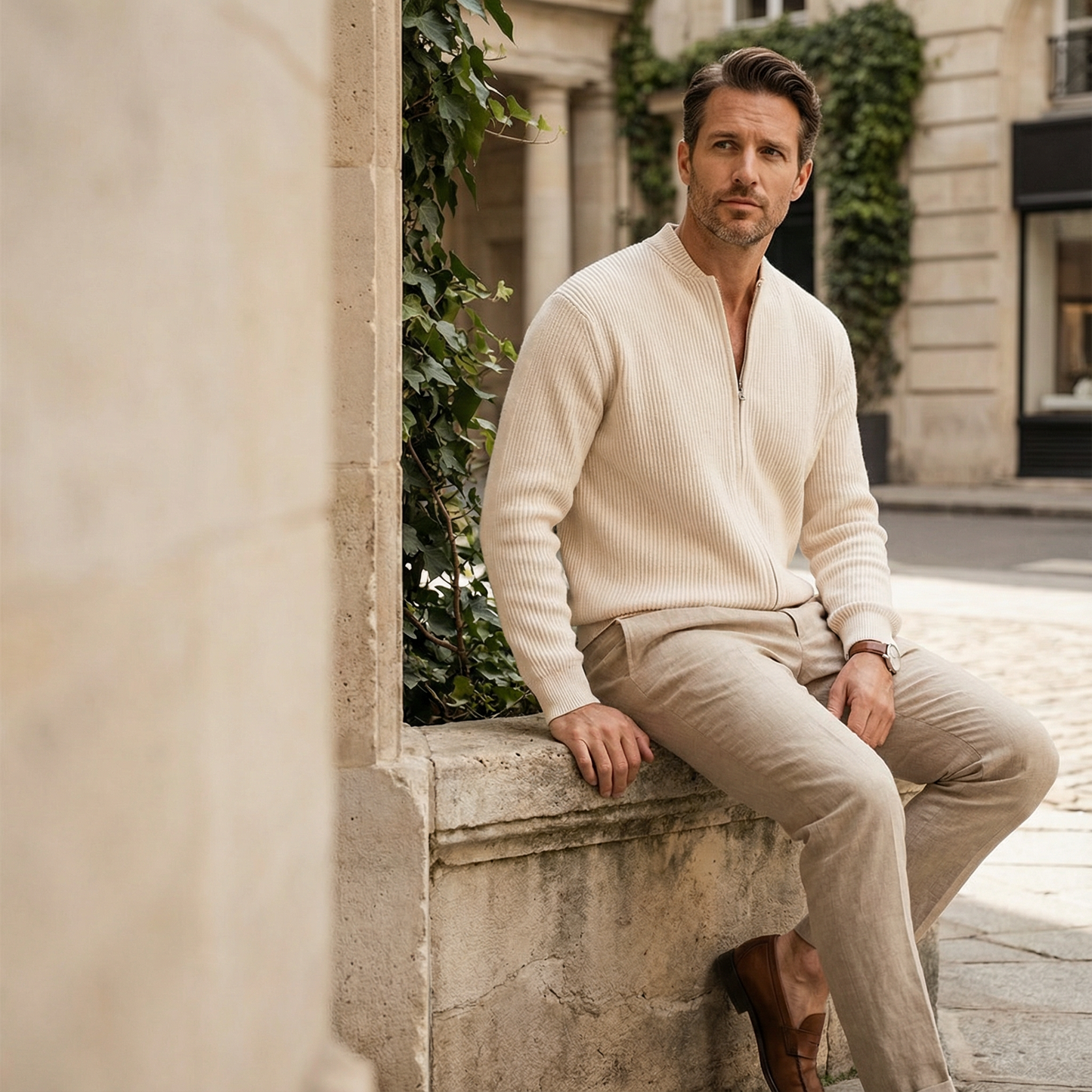 Gilet in Maglia con Zip | Eleganza Moderna e Comfort Quotidiano