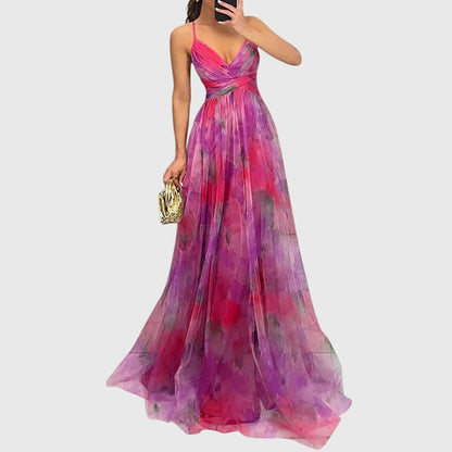 Vestito Maxi Floreale | Stampa Botanica e Linea Allungante