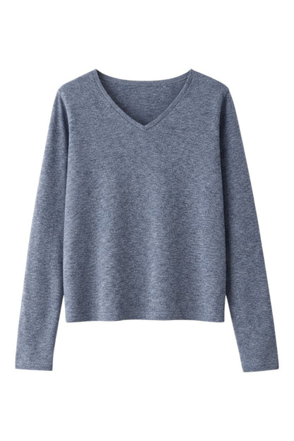 Maglia con Scollo V e Vestibilità Regolare in Misto Lana | Ideale per la Mezza Stagione
