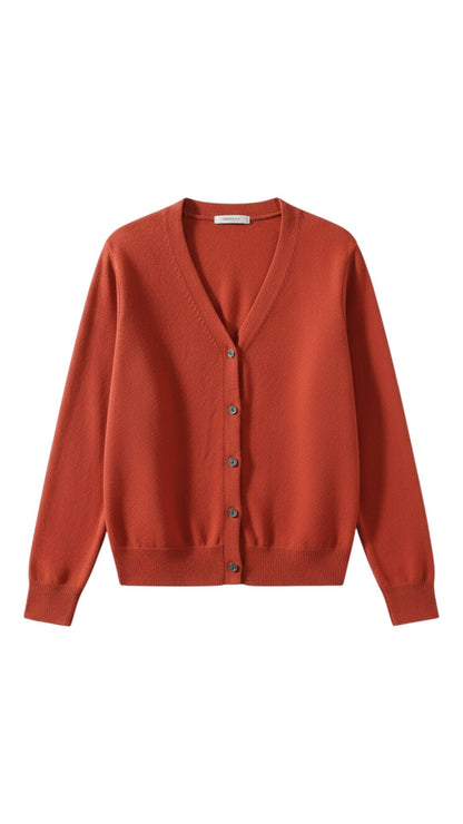 Cardigan con Bottoni e Scollatura V in Cotone | Ideale per la Stagione Primaverile ed Estiva