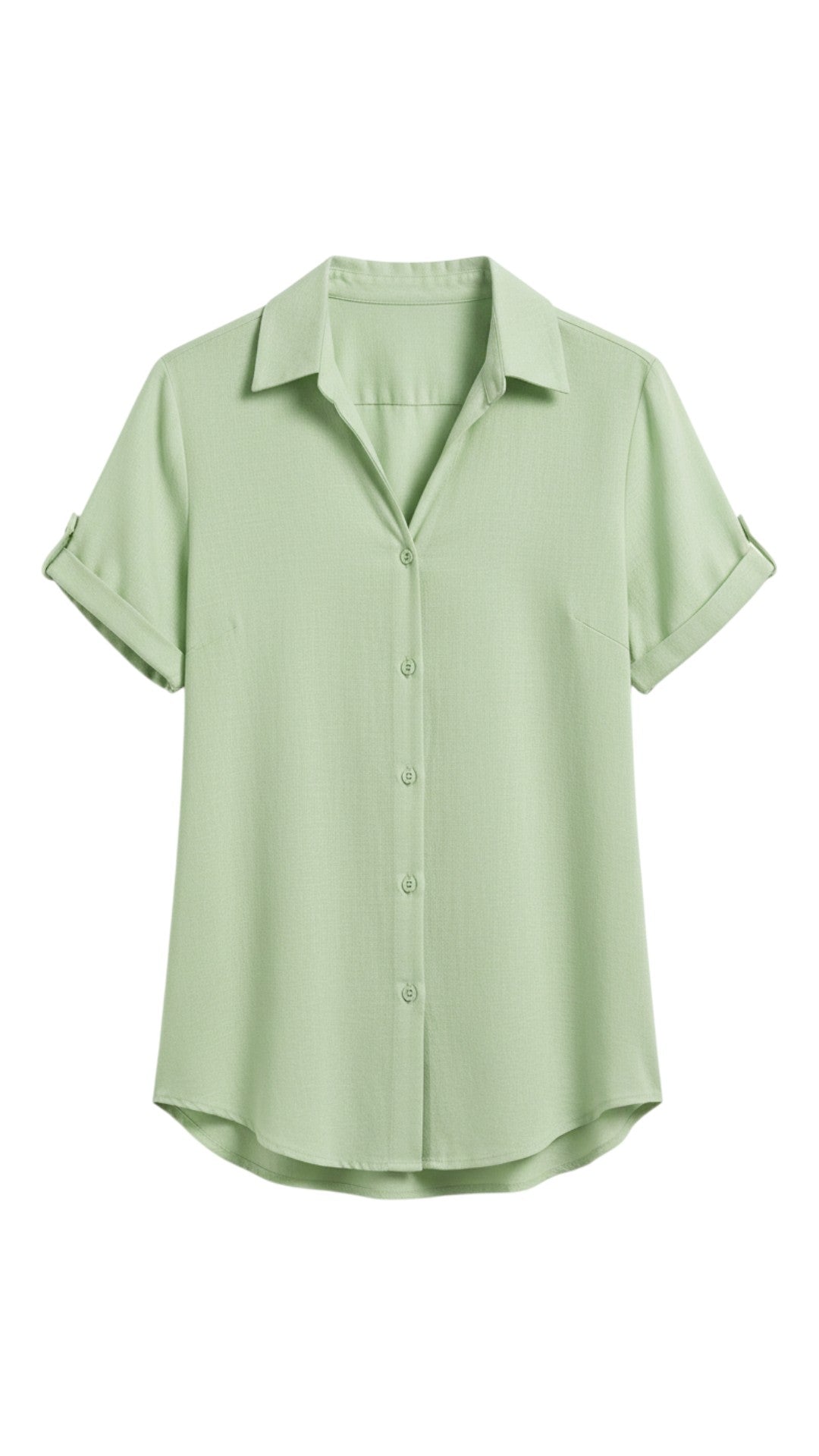 Camicia con Bottoni e Maniche Corte in Cotone e Lino | Ideale per la Stagione Estiva
