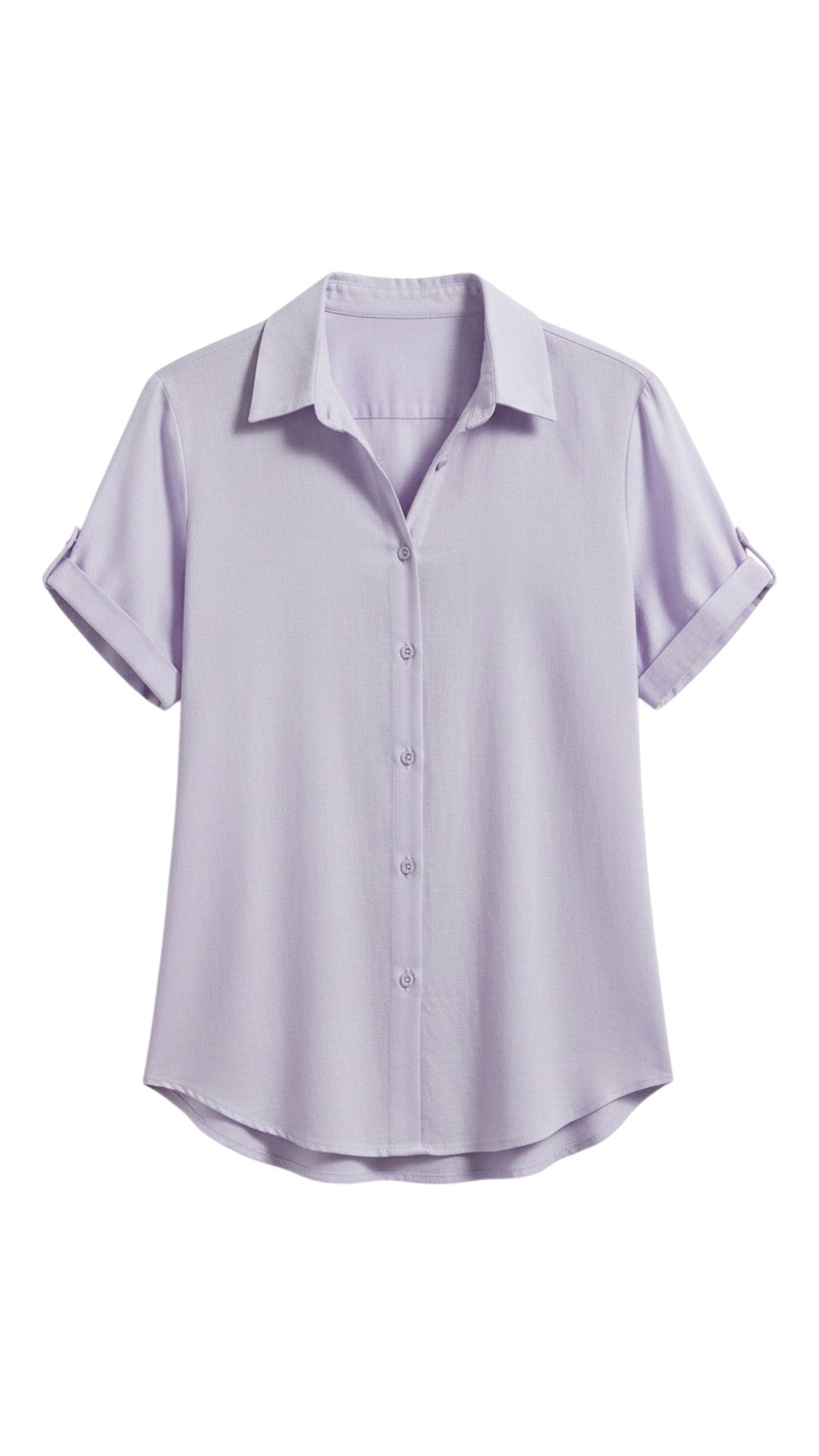 Camicia con Bottoni e Maniche Corte in Cotone e Lino | Ideale per la Stagione Estiva
