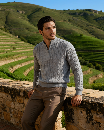 Maglione in Cashmere con Mezza Zip | Comfort ed Eleganza