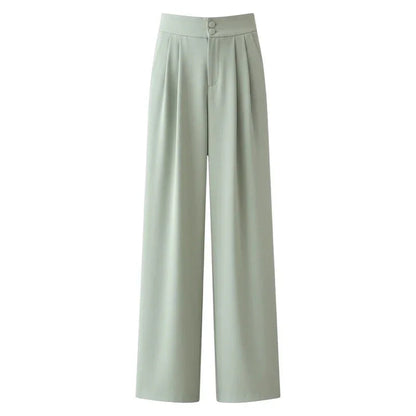 Pantaloni Vita Alta con Gamba Larga e Taglio Dritto | Ideali per Look Eleganti e Ufficio