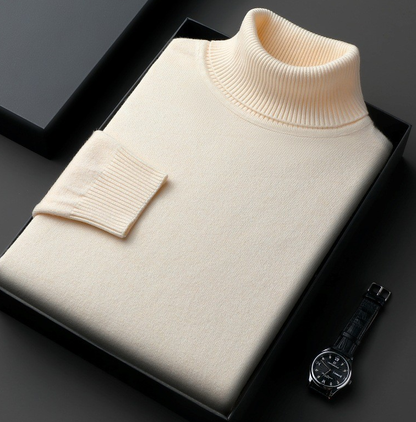 Maglione Collo Alto in Viscosa Stretch | Comfort Elegante