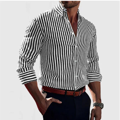 Camicia a Righe Eleganti | Stile Classico Versatile