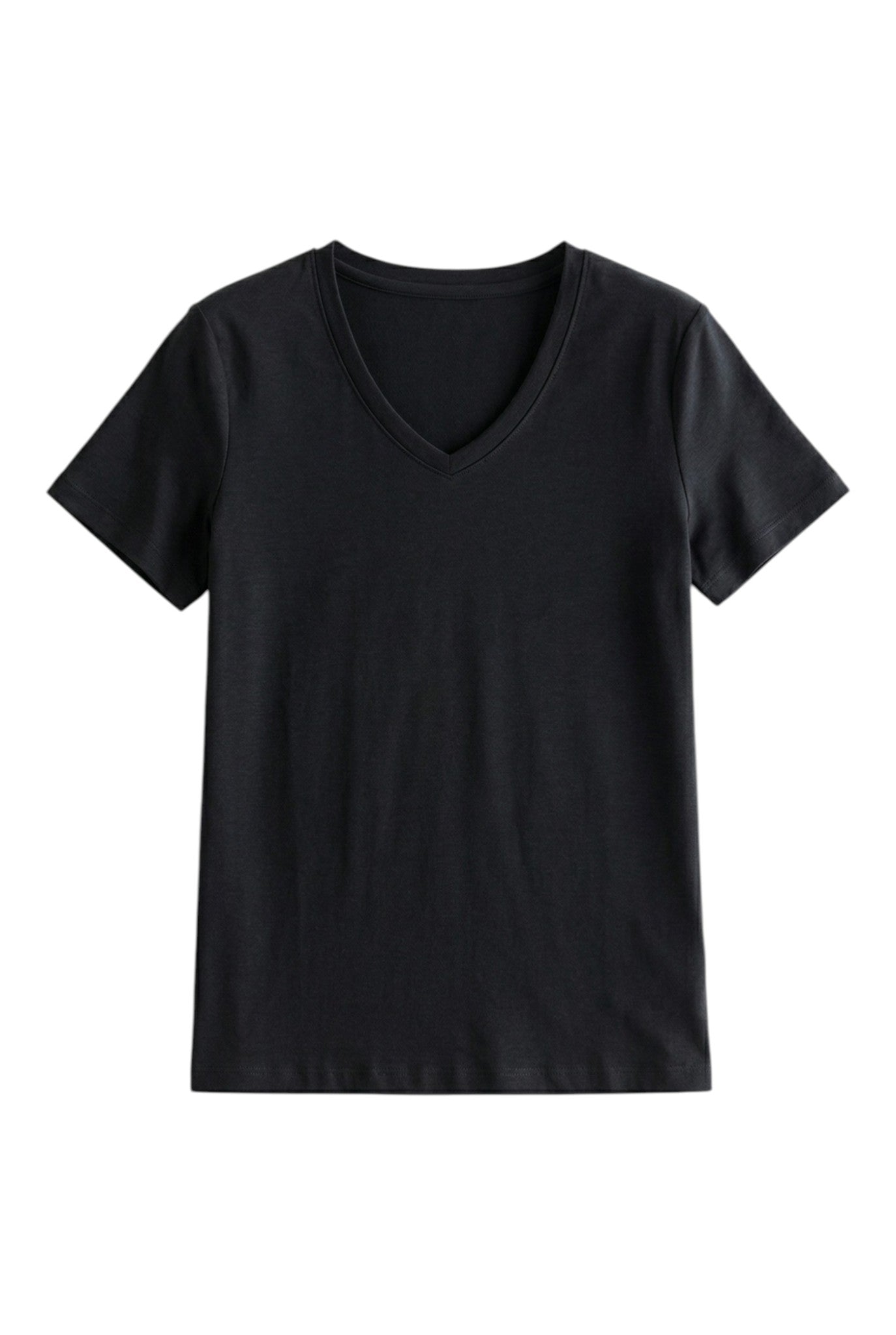 T-Shirt con Scollo V e Maniche Corte in Cotone e Seta | Ideale per la Stagione Estiva