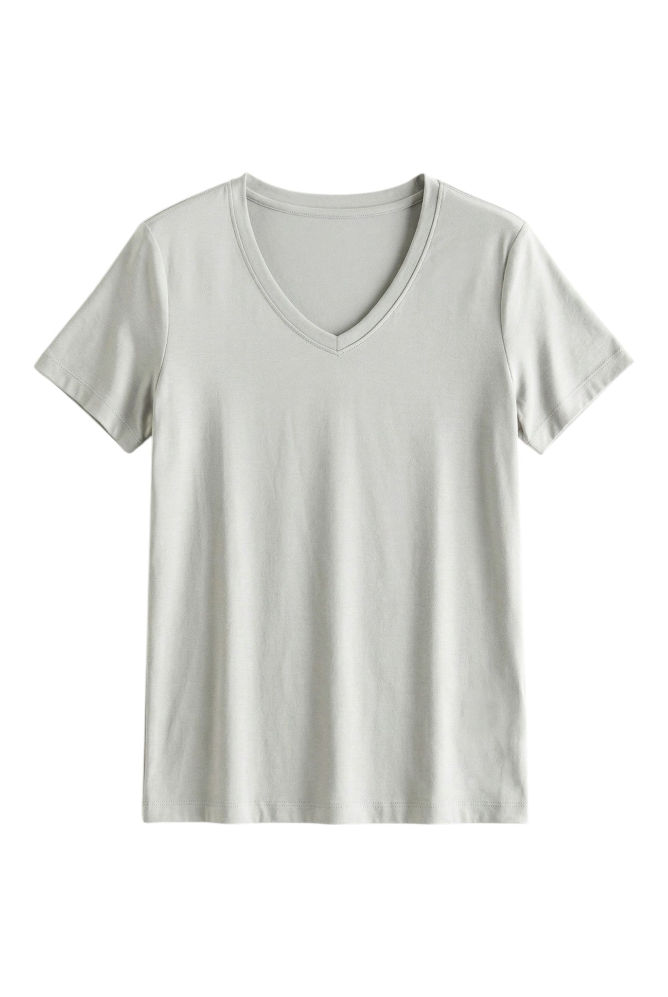 T-Shirt con Scollo V e Maniche Corte in Cotone e Seta | Ideale per la Stagione Estiva