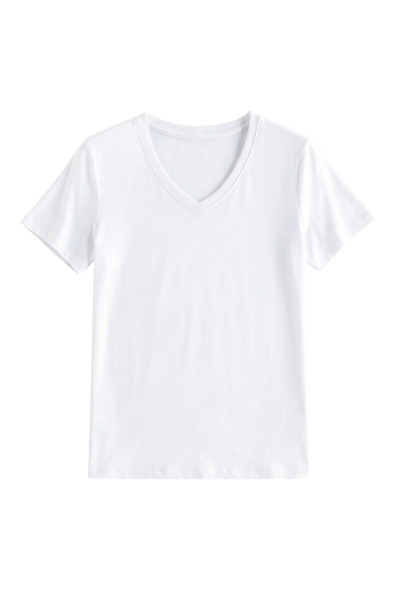 T-Shirt con Scollo V e Maniche Corte in Cotone e Seta | Ideale per la Stagione Estiva