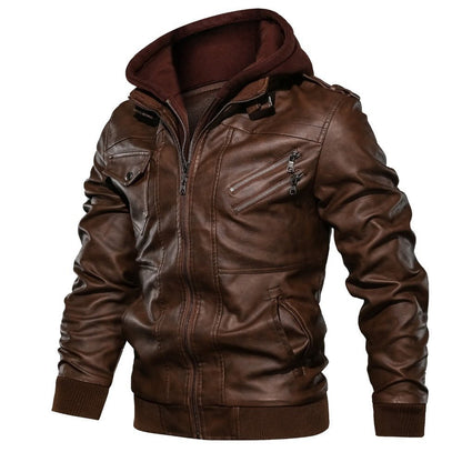 Giacca Biker con Zip e Cappuccio Integrato | Ideale per Uso Quotidiano e Tempo Libero