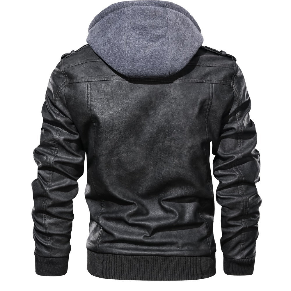 Giacca Biker con Zip e Cappuccio Integrato | Ideale per Uso Quotidiano e Tempo Libero