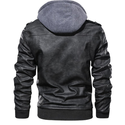 Giacca Biker con Zip e Cappuccio Integrato | Ideale per Uso Quotidiano e Tempo Libero