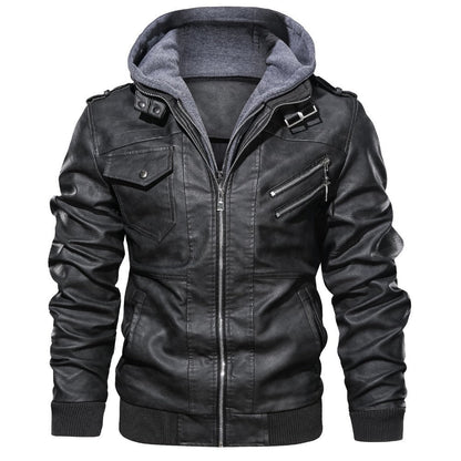 Giacca Biker con Zip e Cappuccio Integrato | Ideale per Uso Quotidiano e Tempo Libero