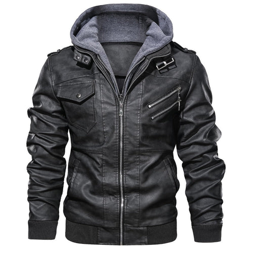 Giacca Biker con Zip e Cappuccio Integrato | Ideale per Uso Quotidiano e Tempo Libero