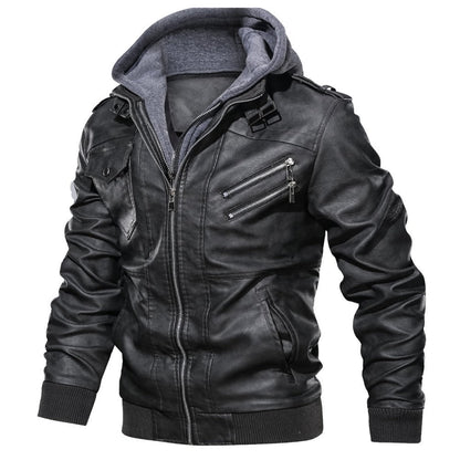 Giacca Biker con Zip e Cappuccio Integrato | Ideale per Uso Quotidiano e Tempo Libero