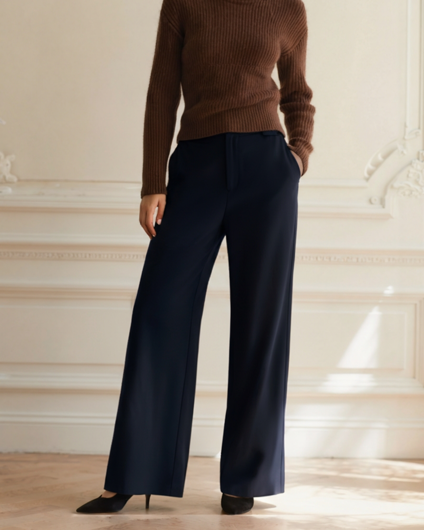 Pantaloni a Gamba Larga Donna | Vestibilità Elegante