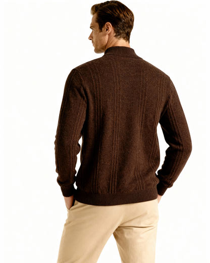 Maglione in Cashmere a Mezzo Zip | Comfort Premium
