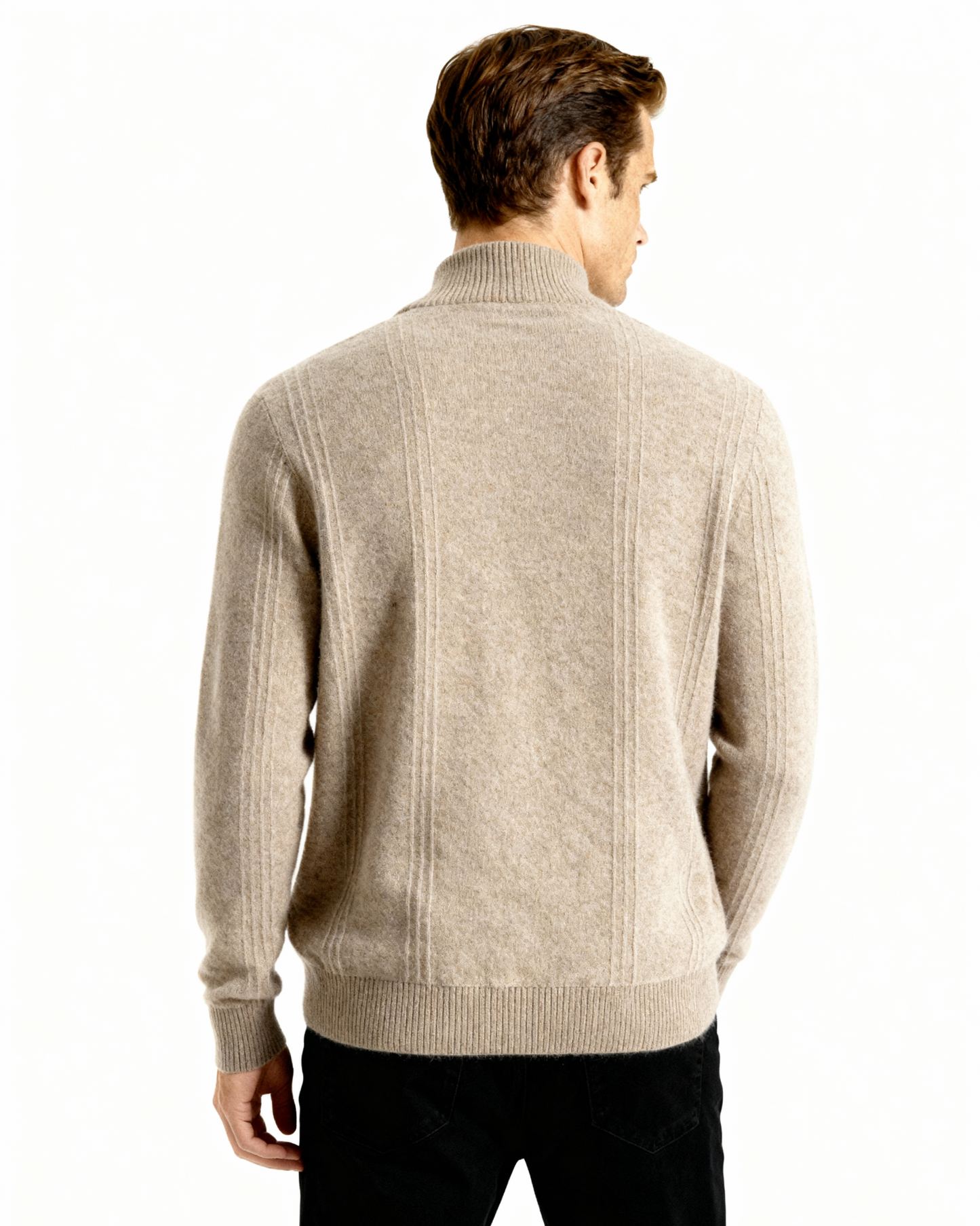Maglione in Cashmere a Mezzo Zip | Comfort Premium