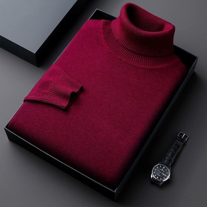 Maglione Collo Alto in Viscosa Stretch | Comfort Elegante