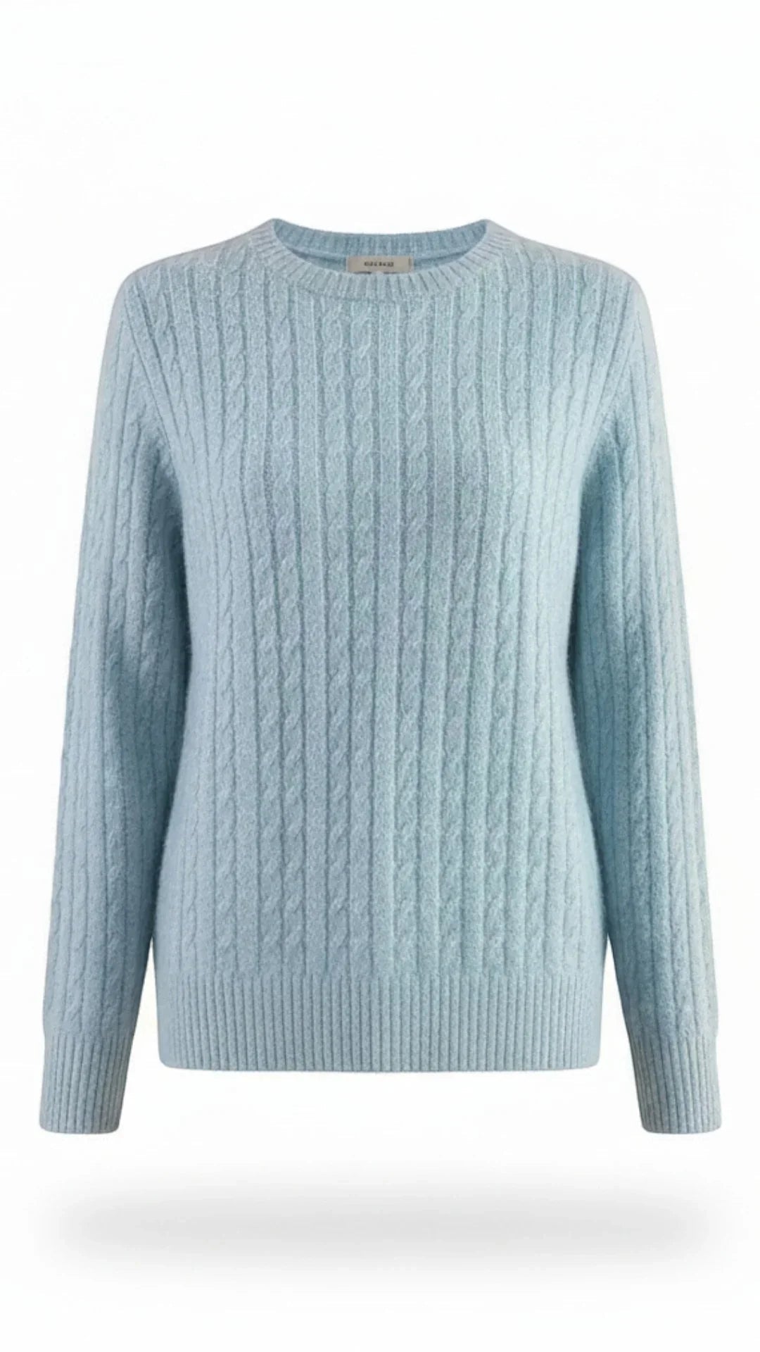 Maglione a Trecce con Collo Giro e Maniche Lunghe in Lana | Ideale per la Stagione Invernale