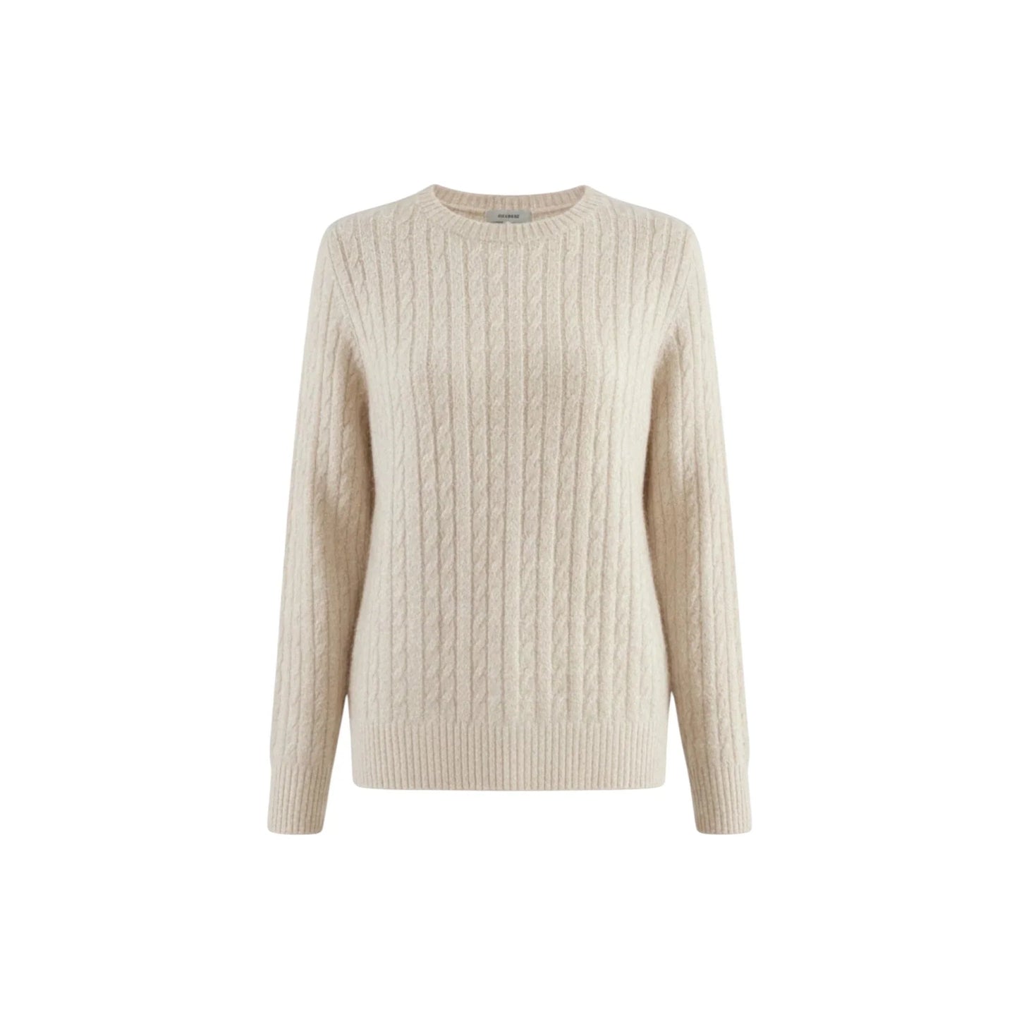 Maglione a Trecce con Collo Giro e Maniche Lunghe in Lana | Ideale per la Stagione Invernale