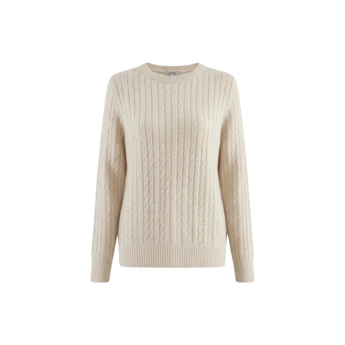 Maglione a Trecce con Collo Giro e Maniche Lunghe in Lana | Ideale per la Stagione Invernale