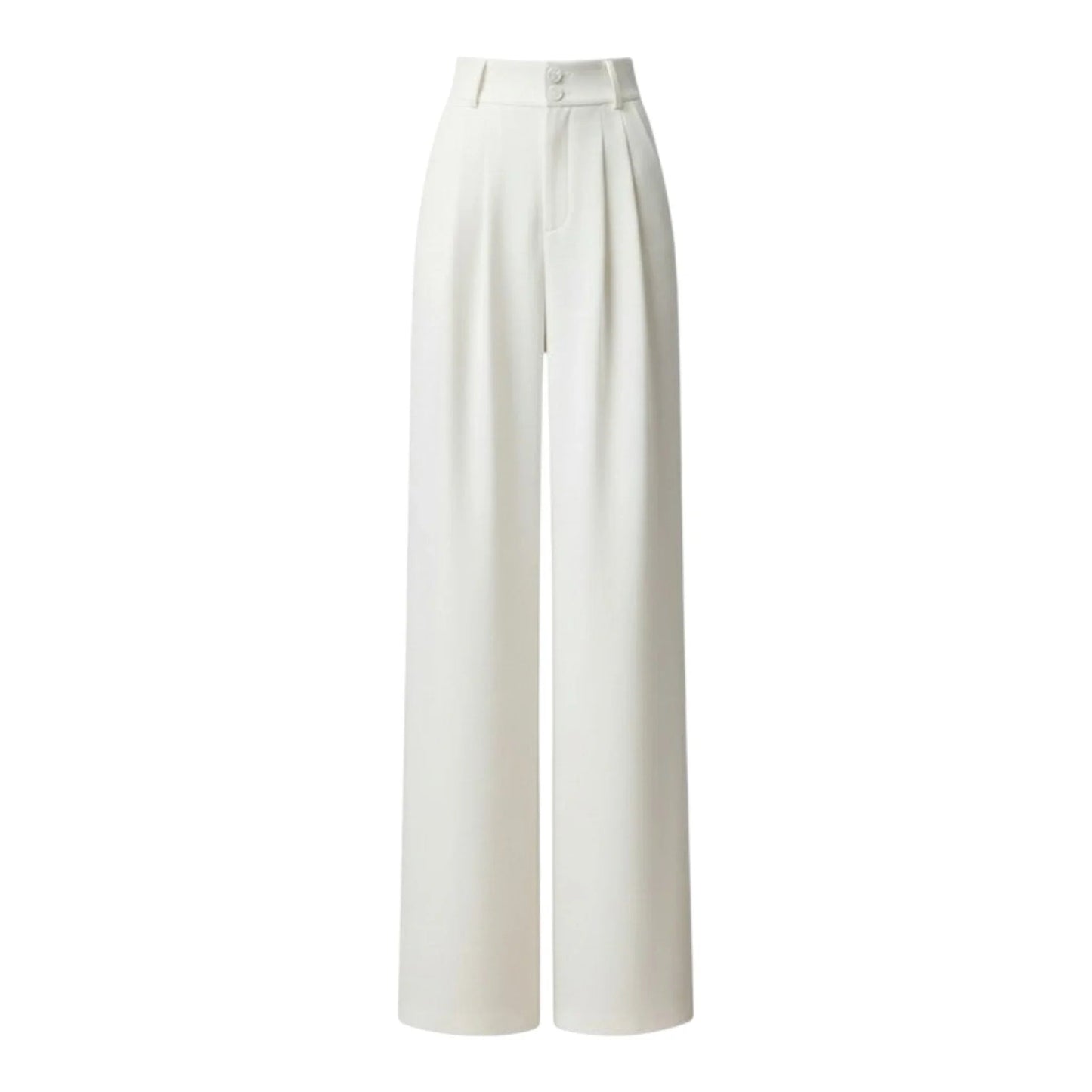 Pantaloni Vita Alta con Gamba Larga e Taglio Dritto | Ideali per Look Eleganti e Ufficio