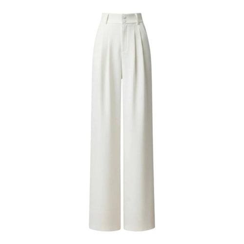 Pantaloni Vita Alta con Gamba Larga e Taglio Dritto | Ideali per Look Eleganti e Ufficio