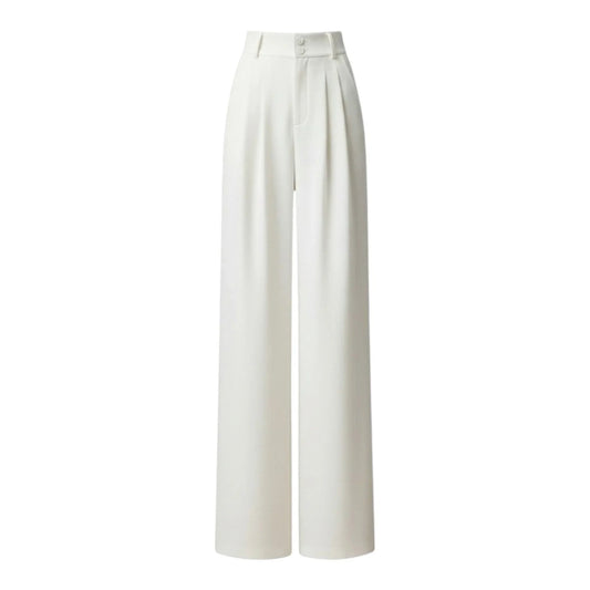 Pantaloni Vita Alta con Gamba Larga e Taglio Dritto | Ideali per Look Eleganti e Ufficio